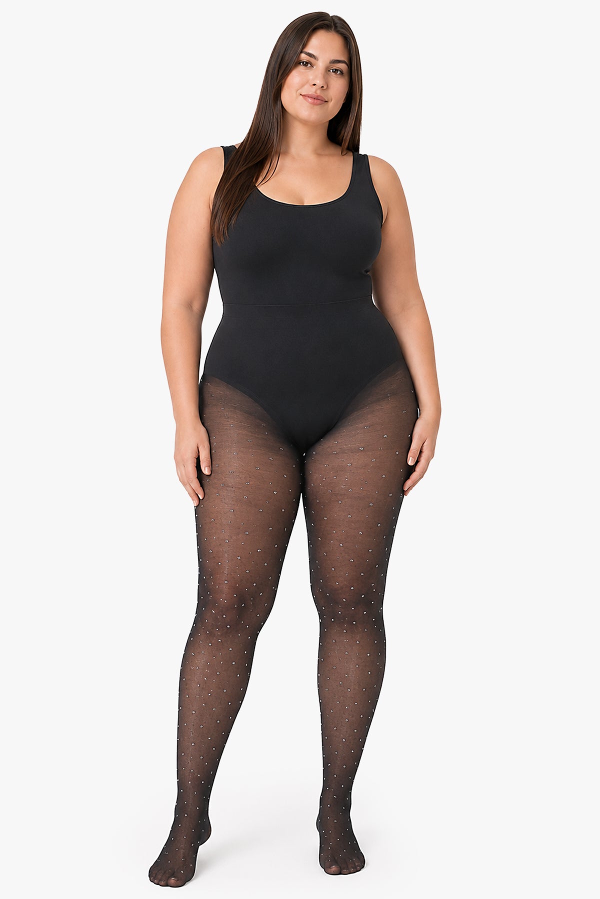 MERYL silver glitter tights