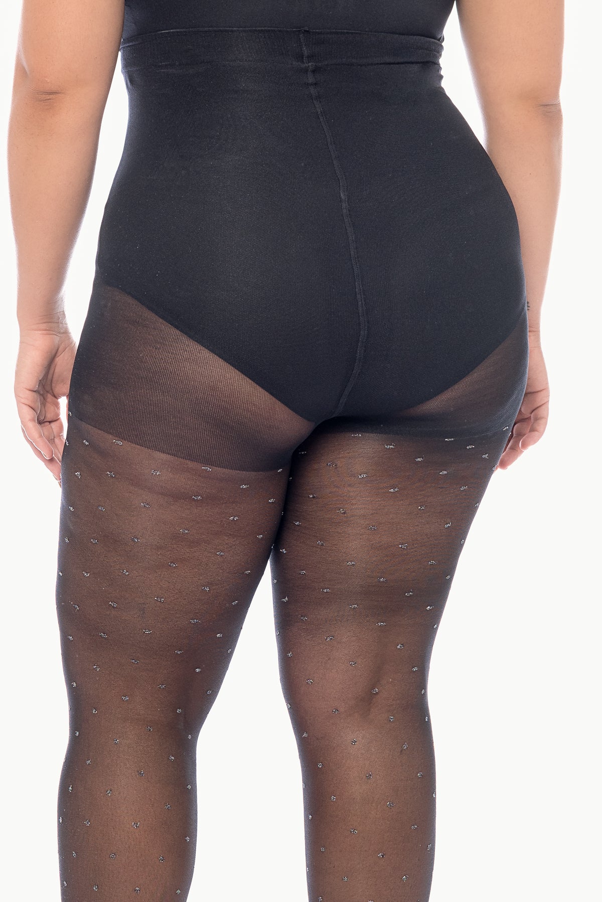 MERYL silver glitter tights