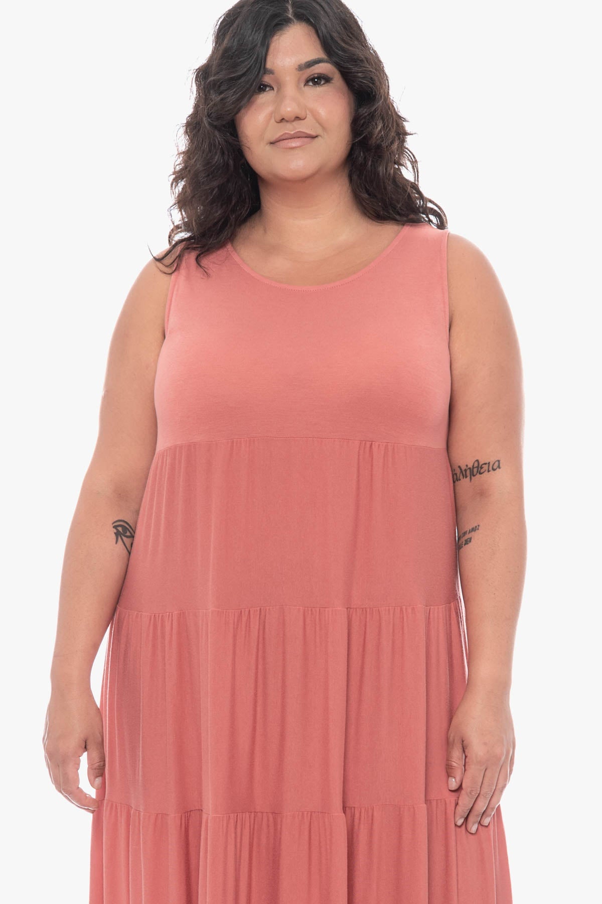 ABIGAIL tiered maxi dress