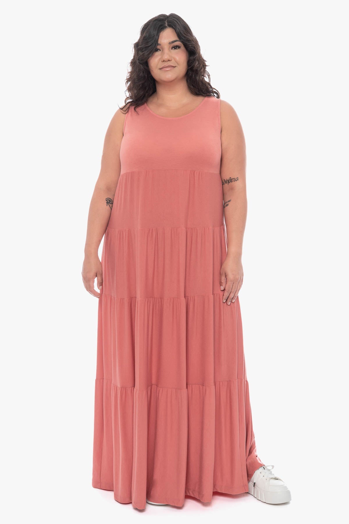 ABIGAIL tiered maxi dress