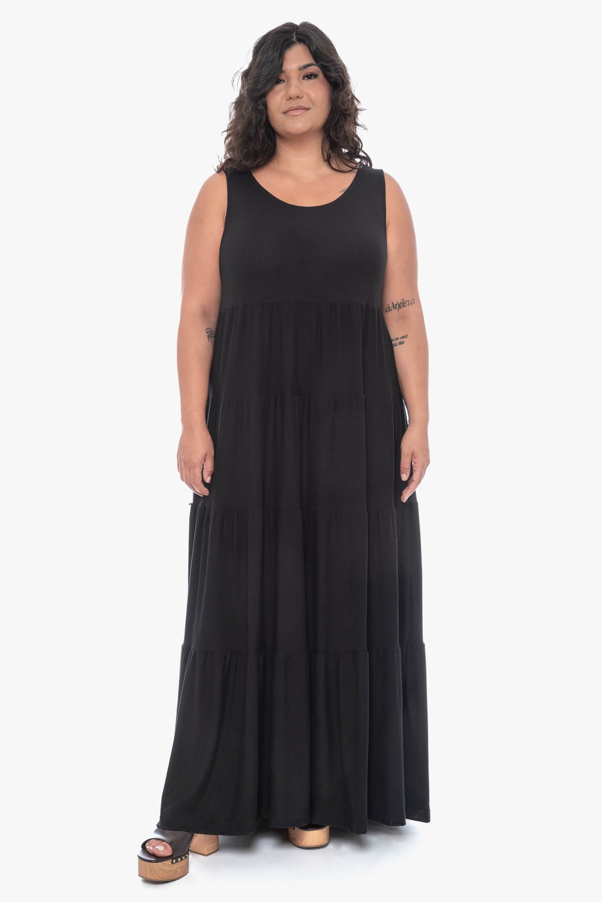ABIGAIL tiered maxi dress