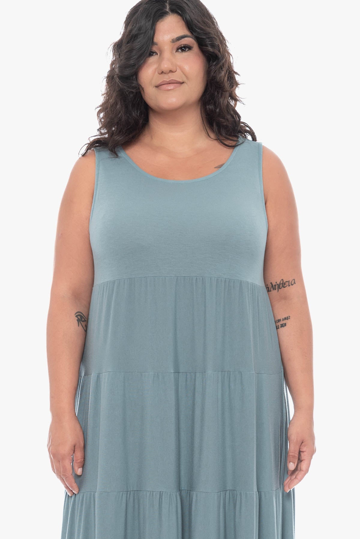ABIGAIL tiered maxi dress
