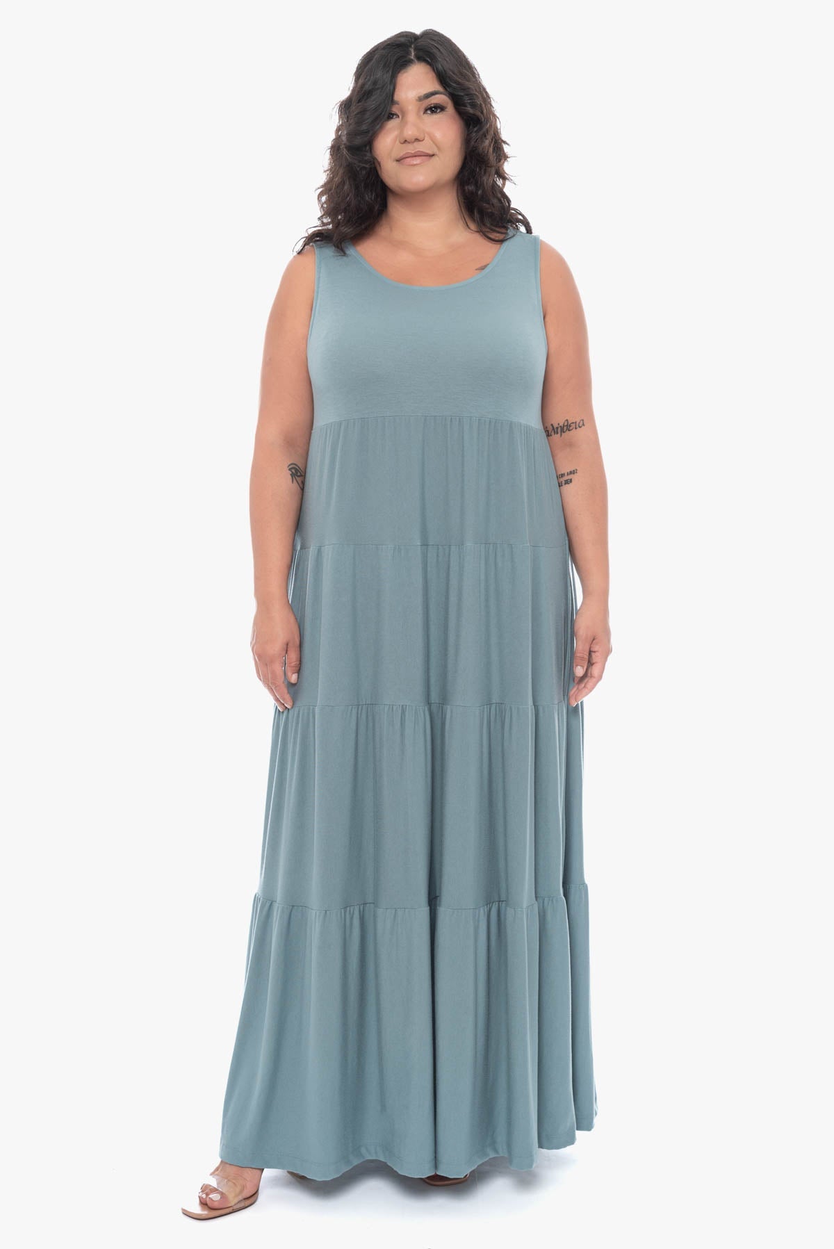 ABIGAIL tiered maxi dress