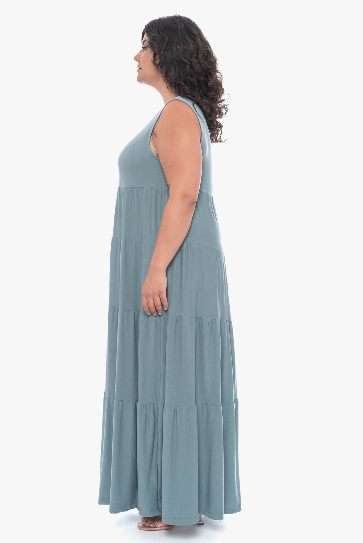 ABIGAIL tiered maxi dress