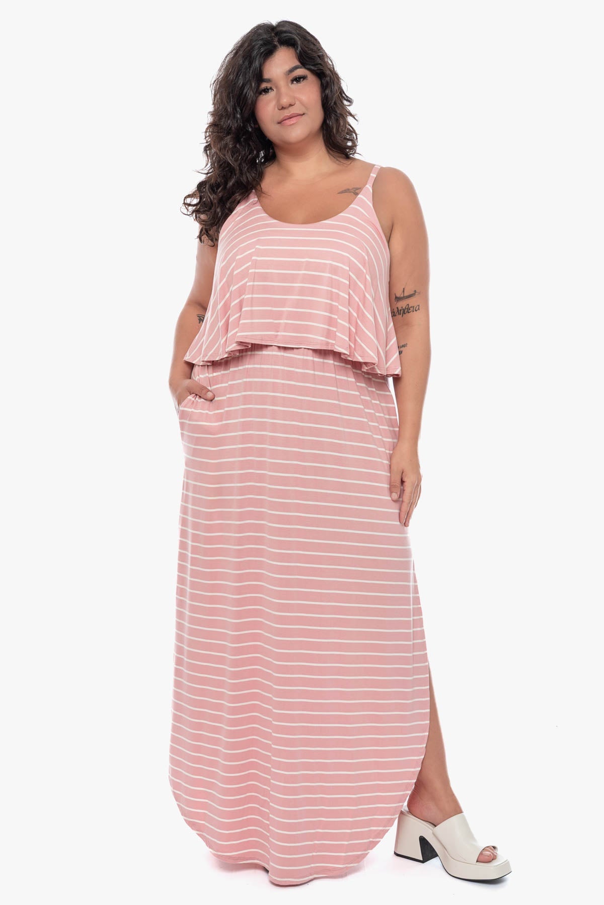 JOLENE striped maxi dress