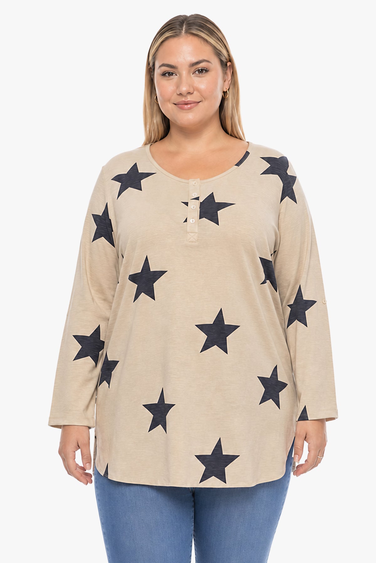 VIOLET star printed top