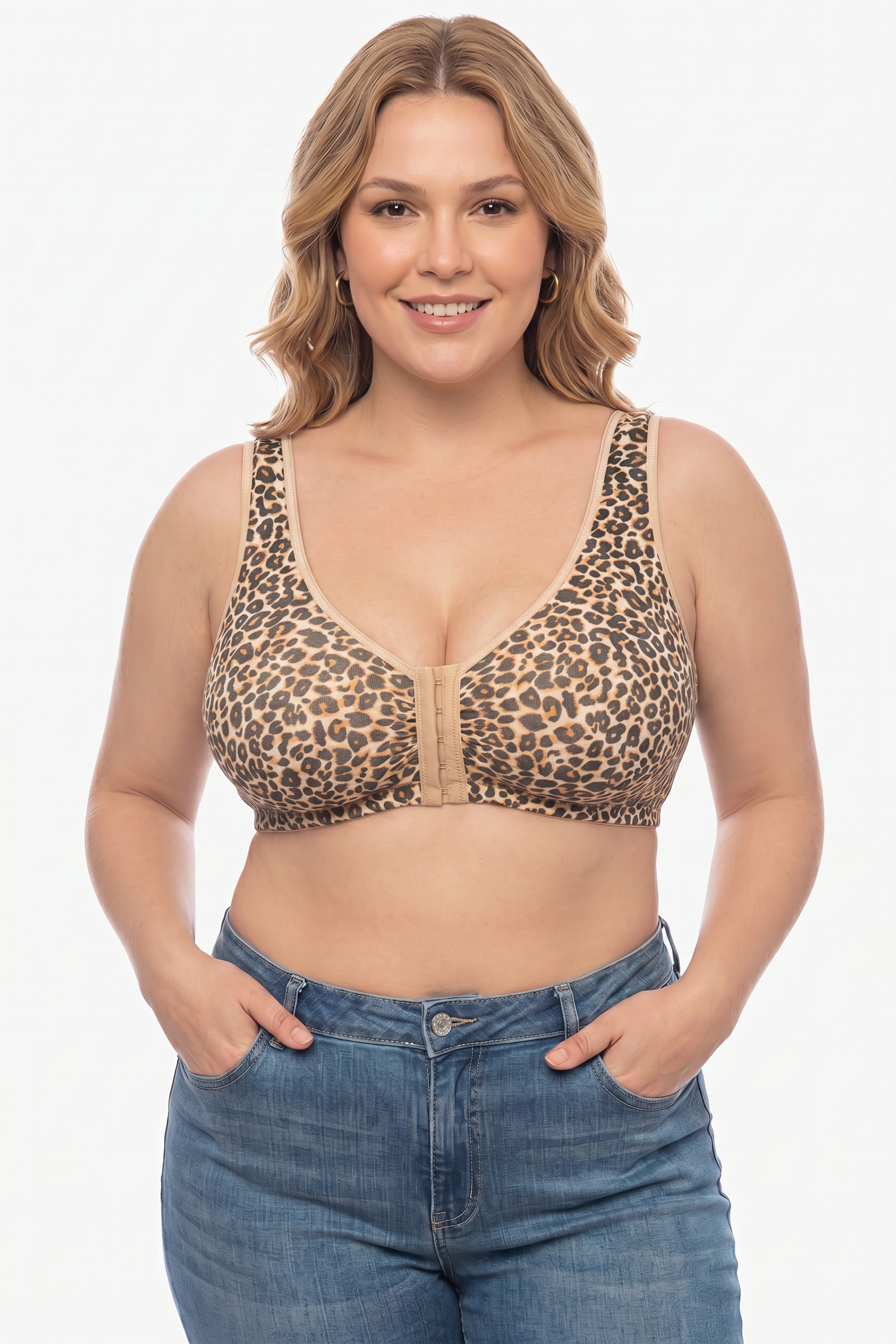 LYDIA front fastening bra (printed)