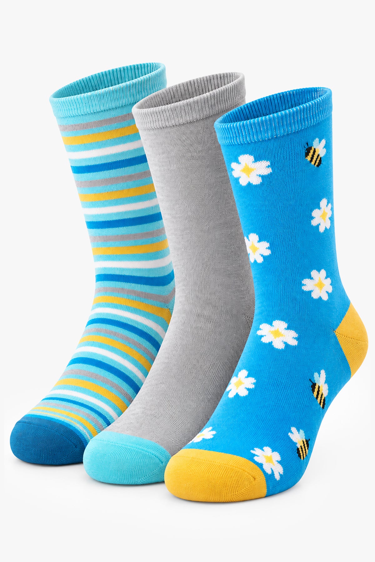 BAMBOO bees print socks (3 pairs)