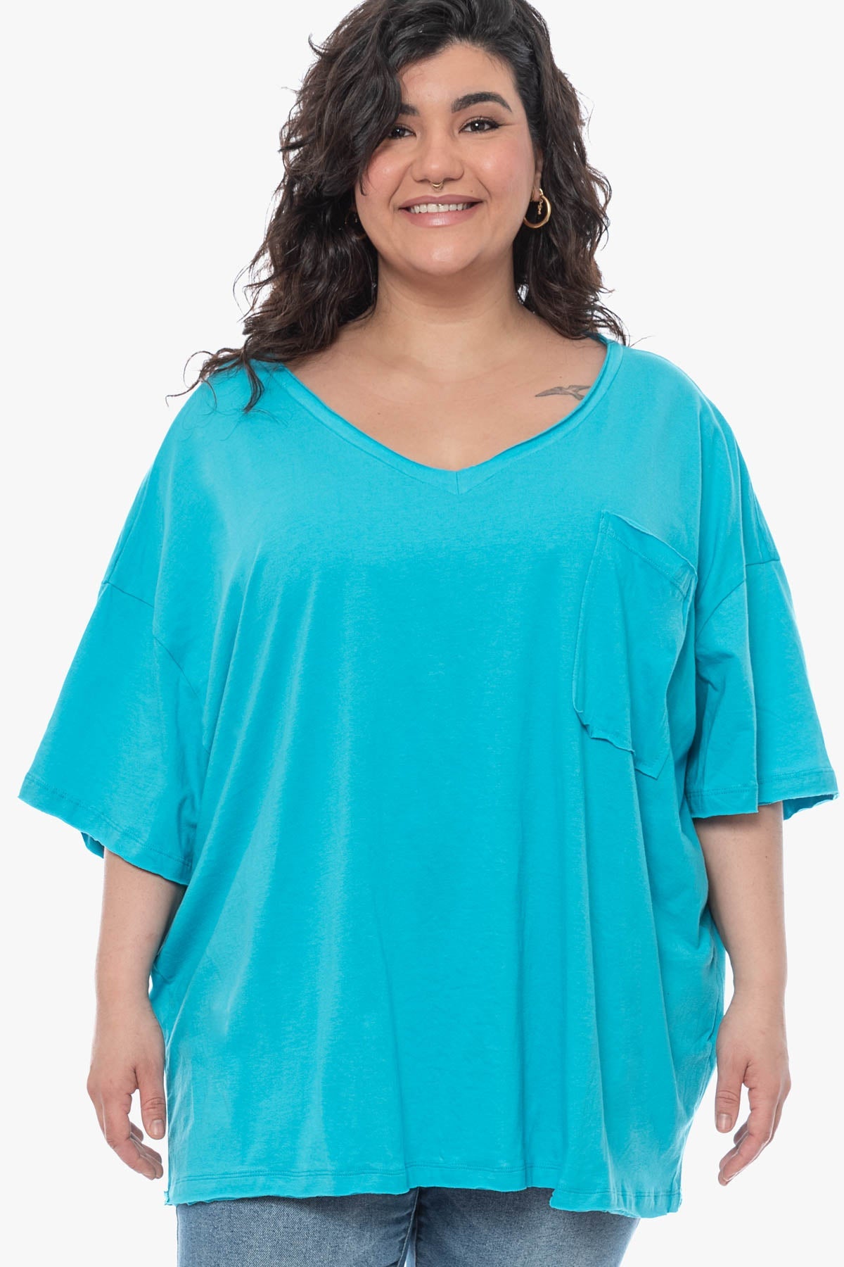 SAHARA oversized cotton top