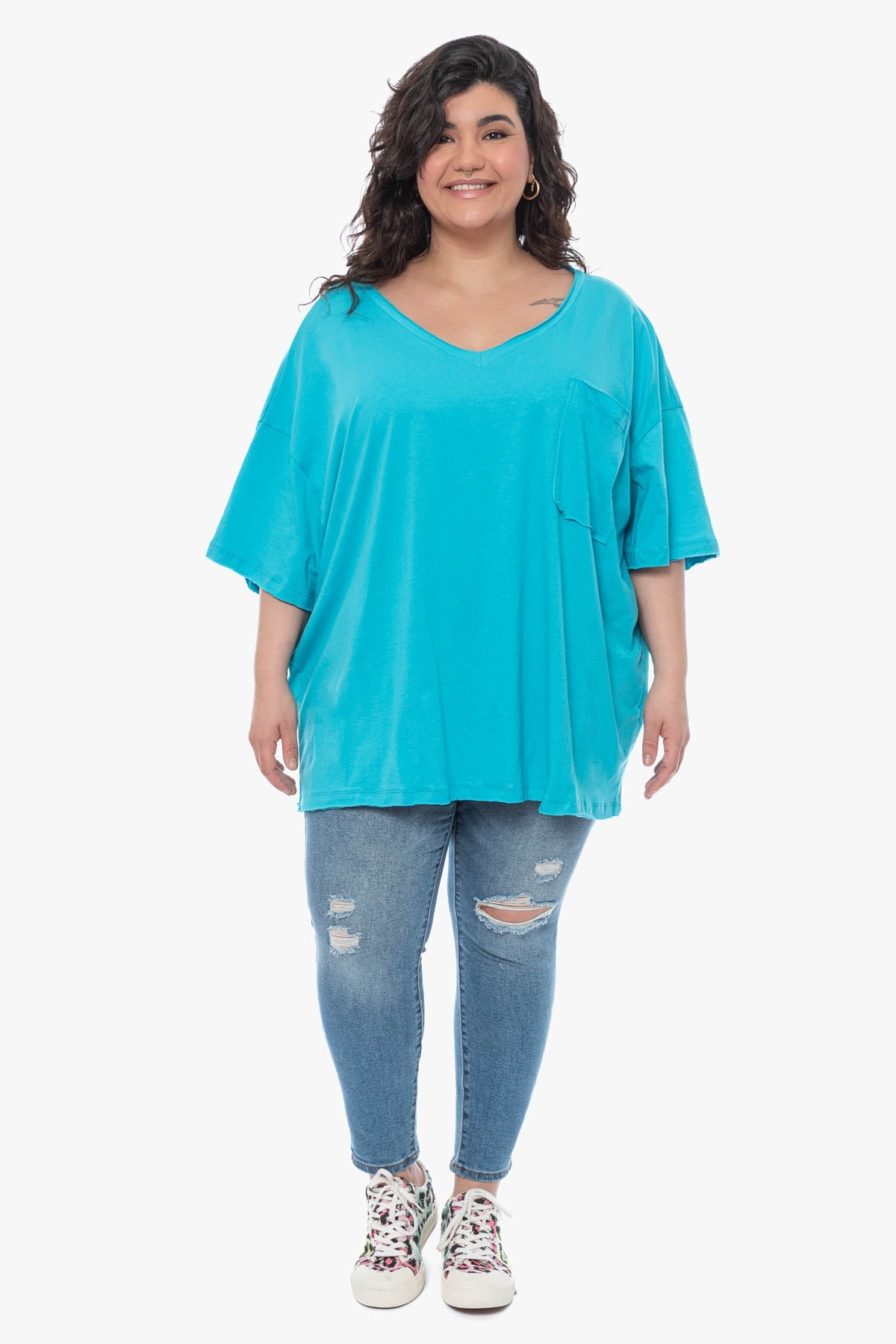 SAHARA oversized cotton top