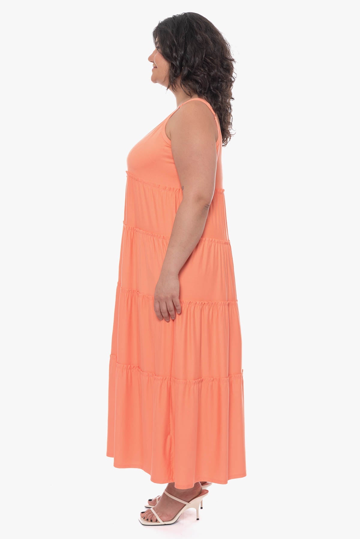 TEEGAN tiered dress
