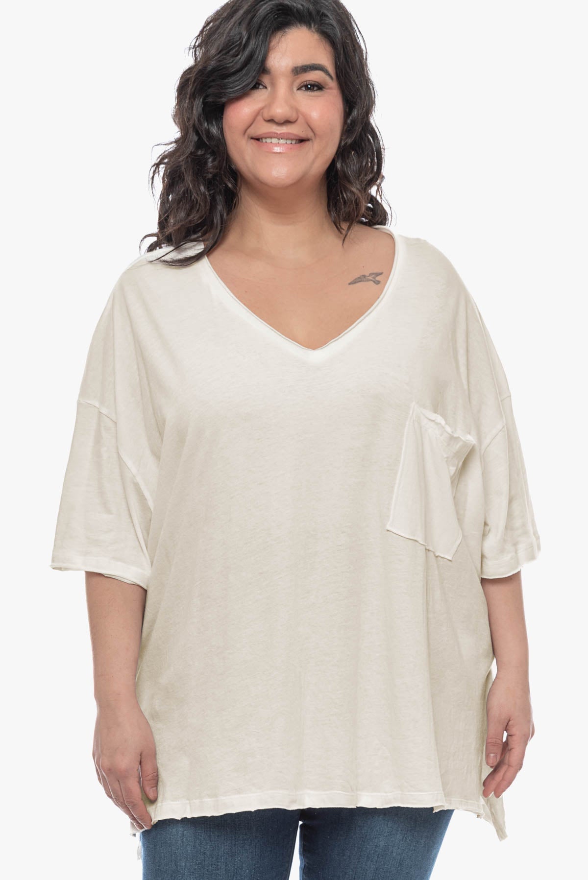 ANNABETH oversized cotton top