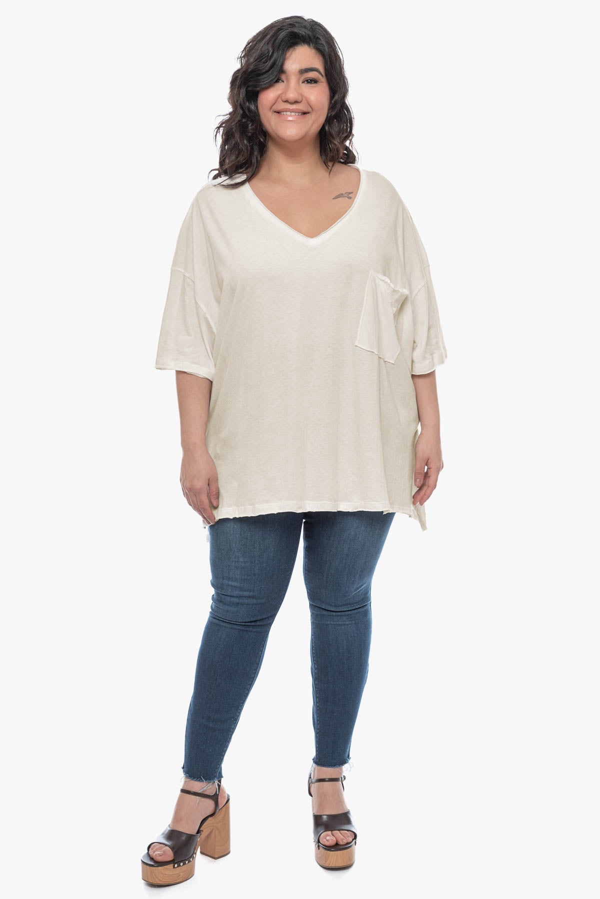 ANNABETH oversized cotton top