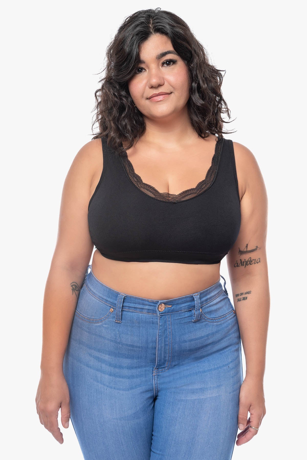 ELINOR lace-trim padded bra