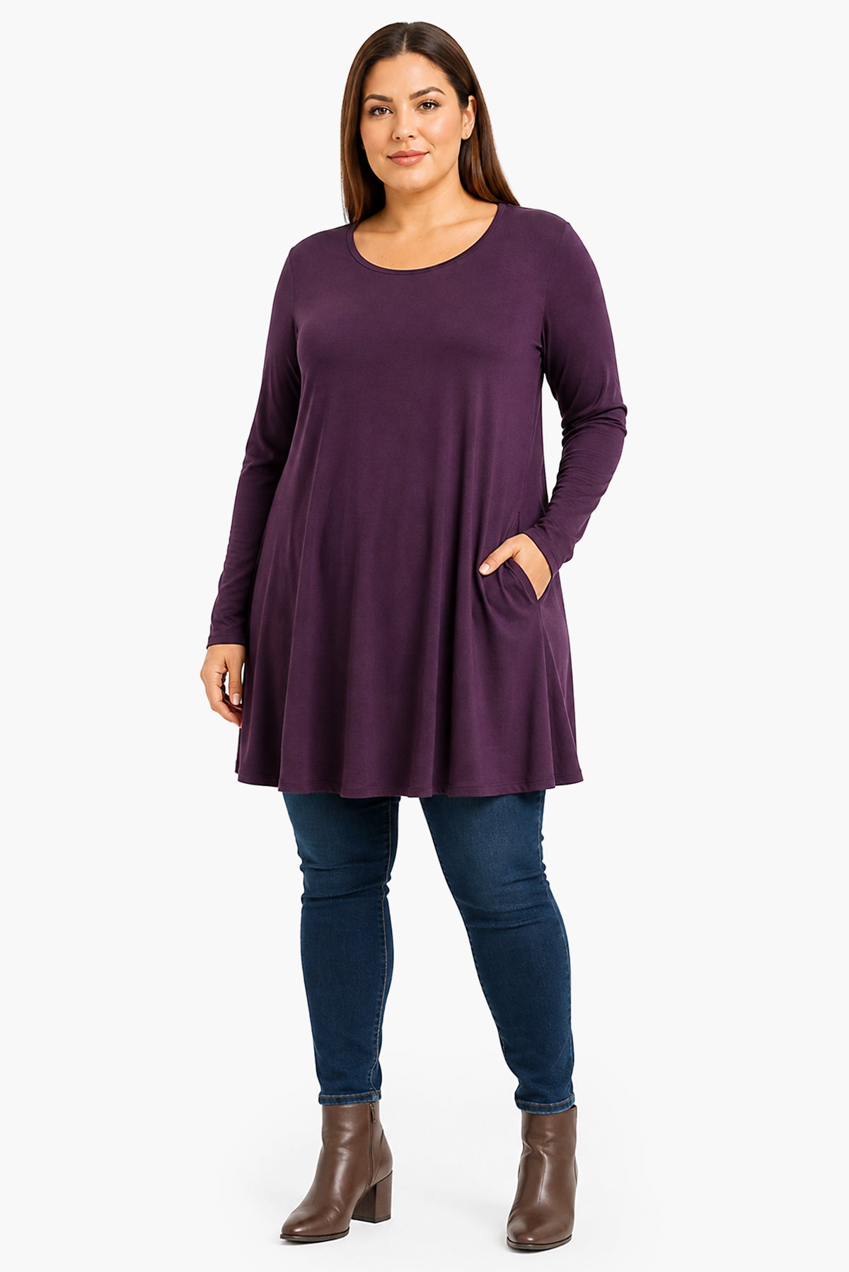 CORA rayon dress with pockets
