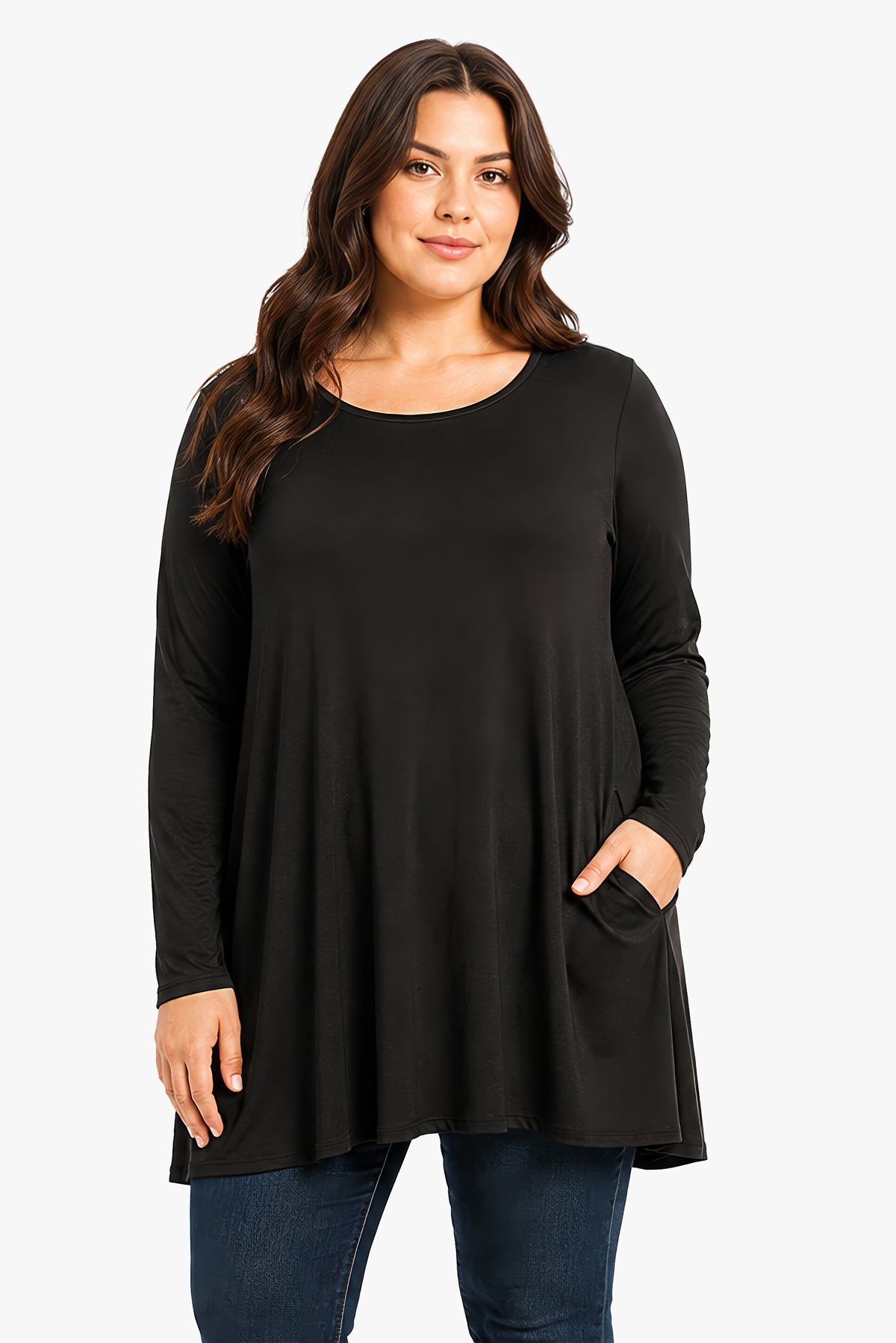 CORA rayon dress with pockets