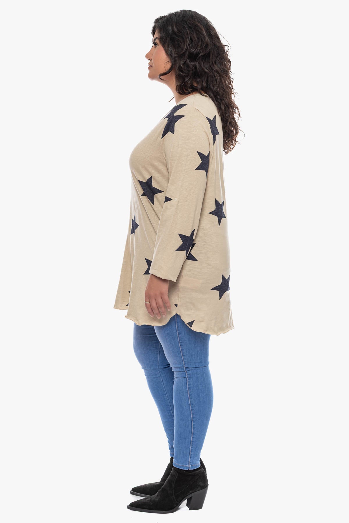 VIOLET star printed top