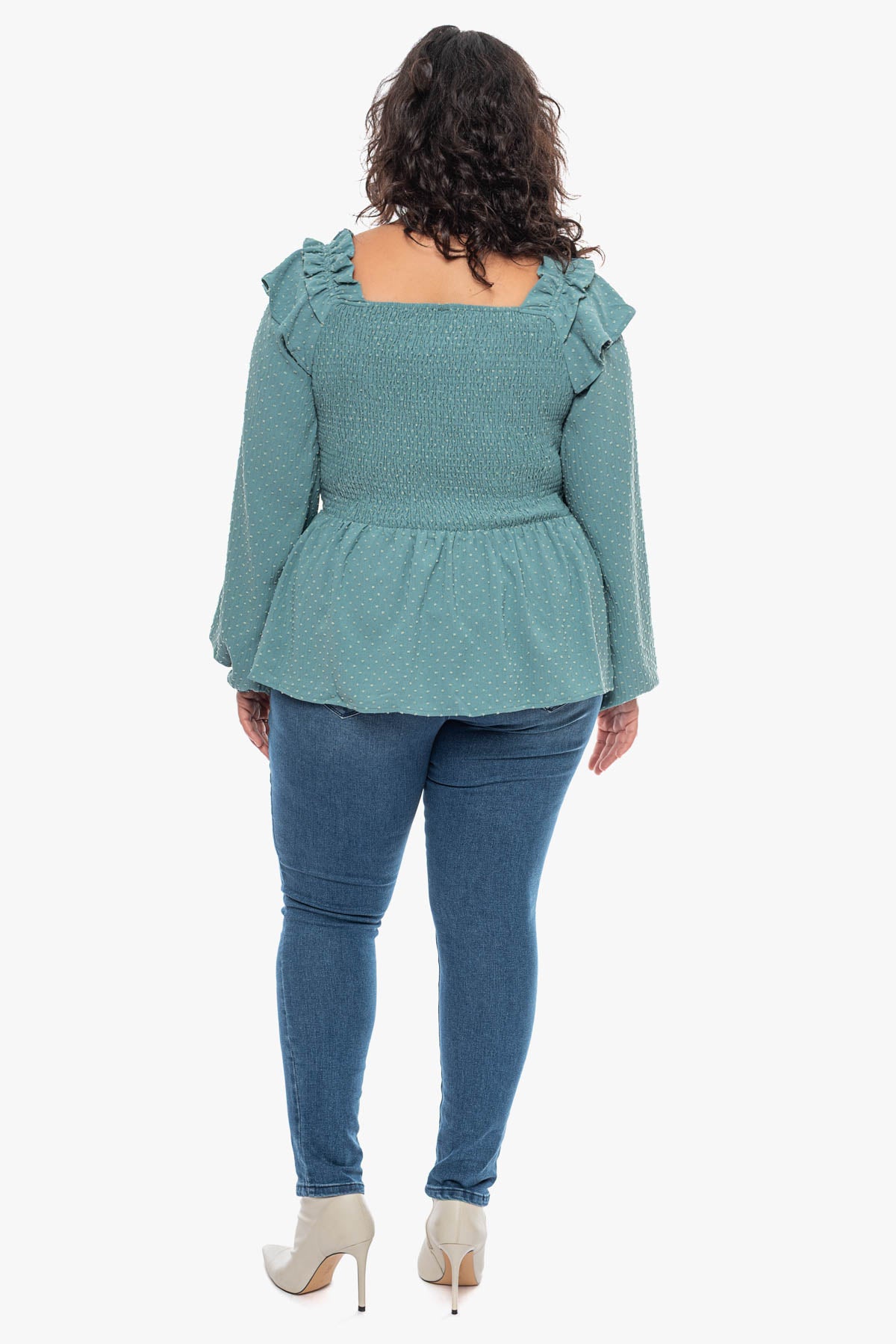 DALE ruffle smocked blouse