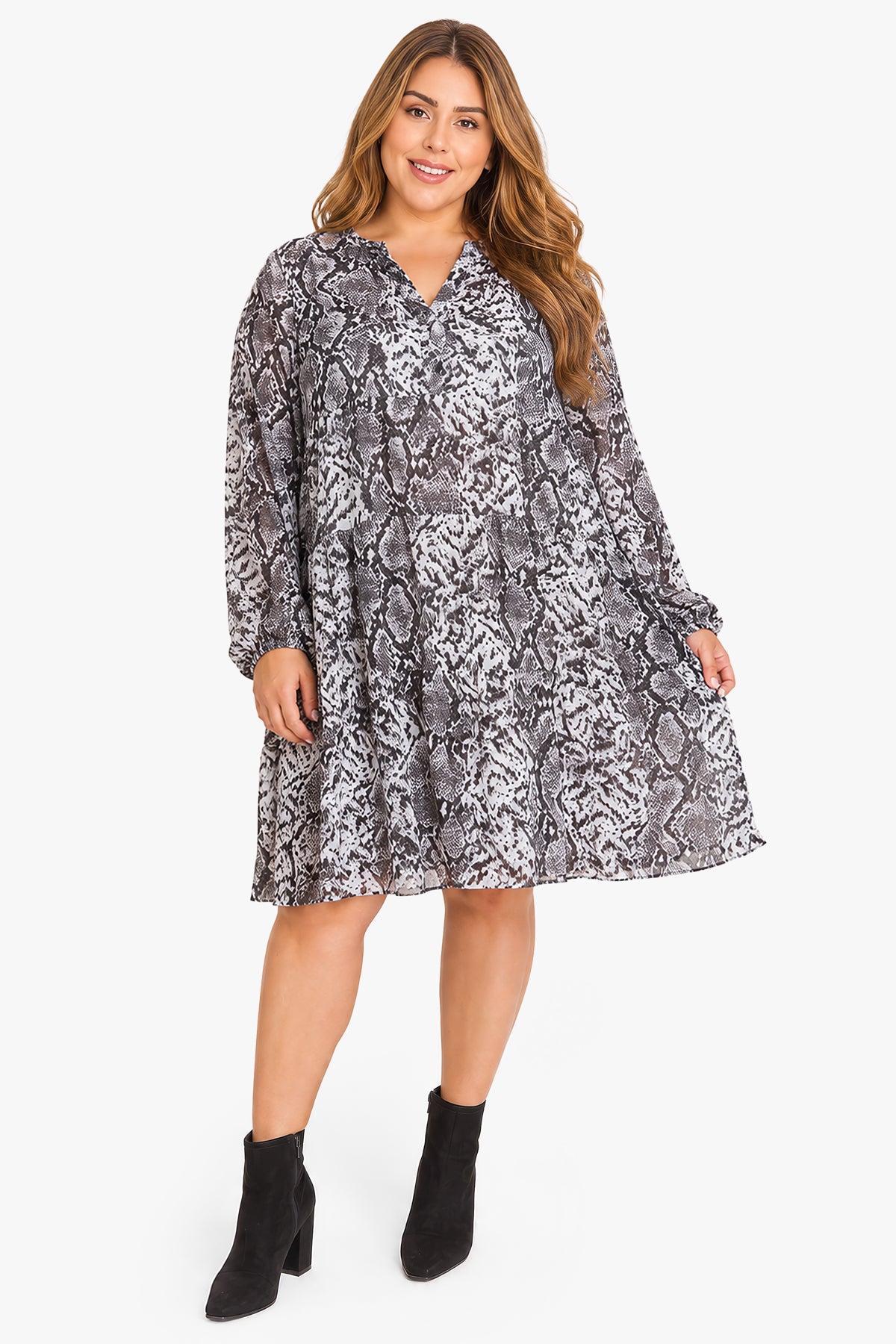 TERRI snake printed dress